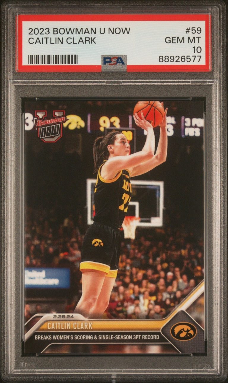 Graded 2023 Topps Bowman U Now Caitlin Clark #59 Rookie Card PSA 10
