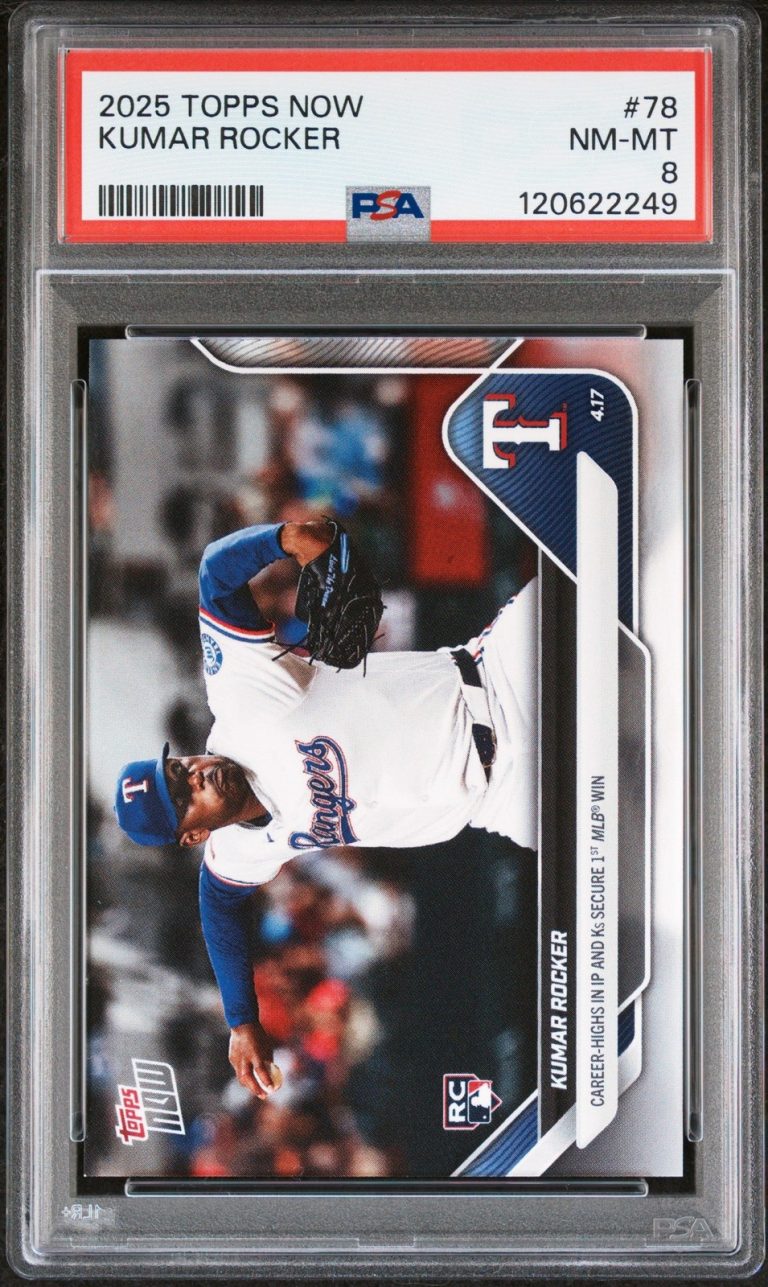Graded 2025 Topps Now Kumar Rocker #78 Rookie RC Card PSA 8 Near Mint