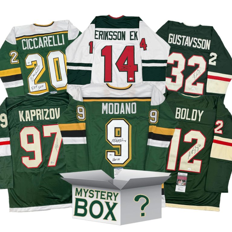 Autographed/Signed Minnesota Jersey Mystery Box PSA JSA or Beckett COA