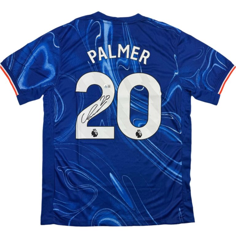 Autographed/Signed Cole Palmer Chelsea FC Blue Futbol Jersey Beckett COA