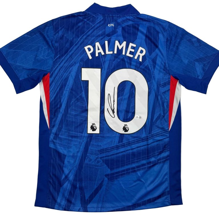 Autographed/Signed Cole Palmer Chelsea FC Blue Jersey Beckett BAS COA