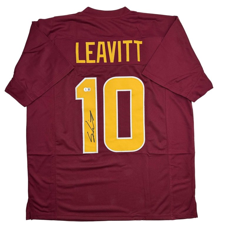 Autographed/Signed Sam Leavitt Arizona State Maroon Jersey Beckett COA