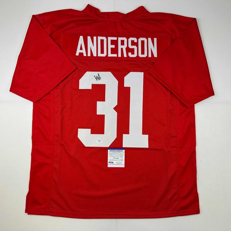 Autographed/Signed Will Anderson Alabama Red College Jersey PSA/DNA COA