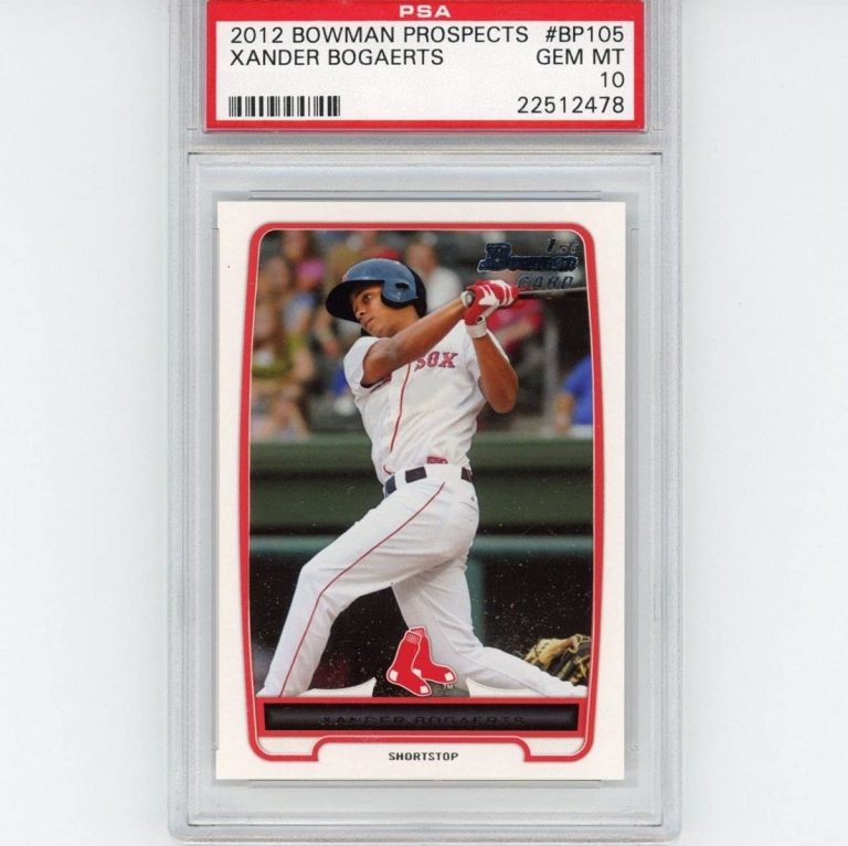 Graded 2012 Bowman Prospects Xander Bogaerts #BP105 Rookie RC Card PSA
