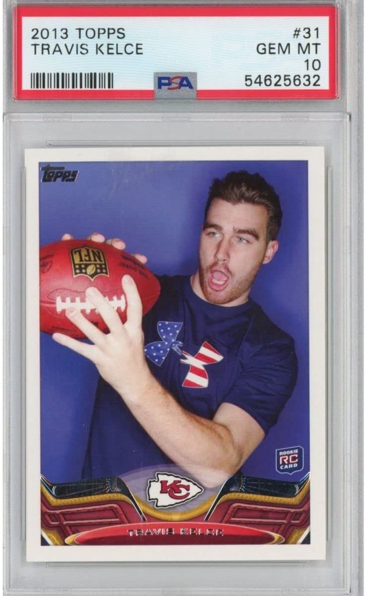 Graded 2013 Topps Travis Kelce #31 Rookie RC Football Card PSA 10 Gem Mint
