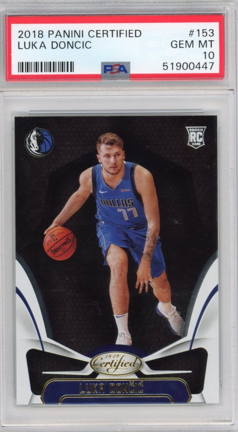 Graded 2018-19 Panini Certified Luka Doncic #153 Rookie RC Card PSA 1