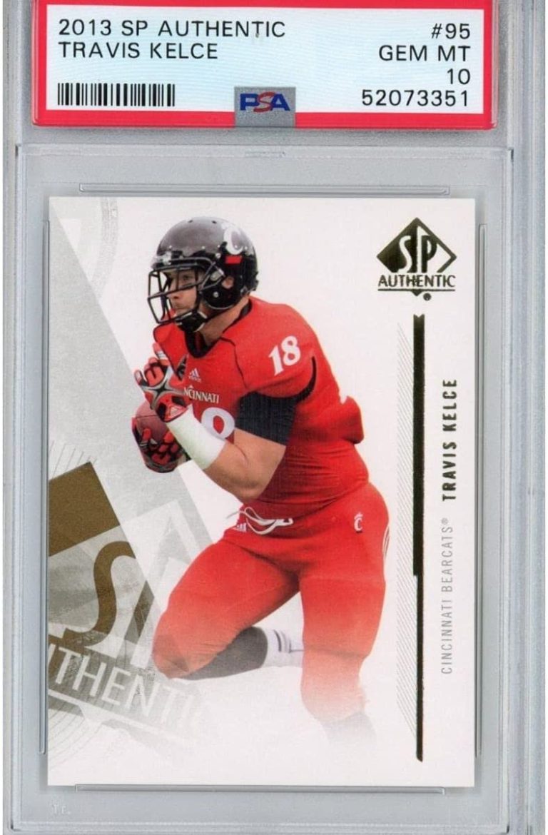 Graded 2013 Upper Deck UD SP Authentic Travis Kelce #95 Rookie RC Card