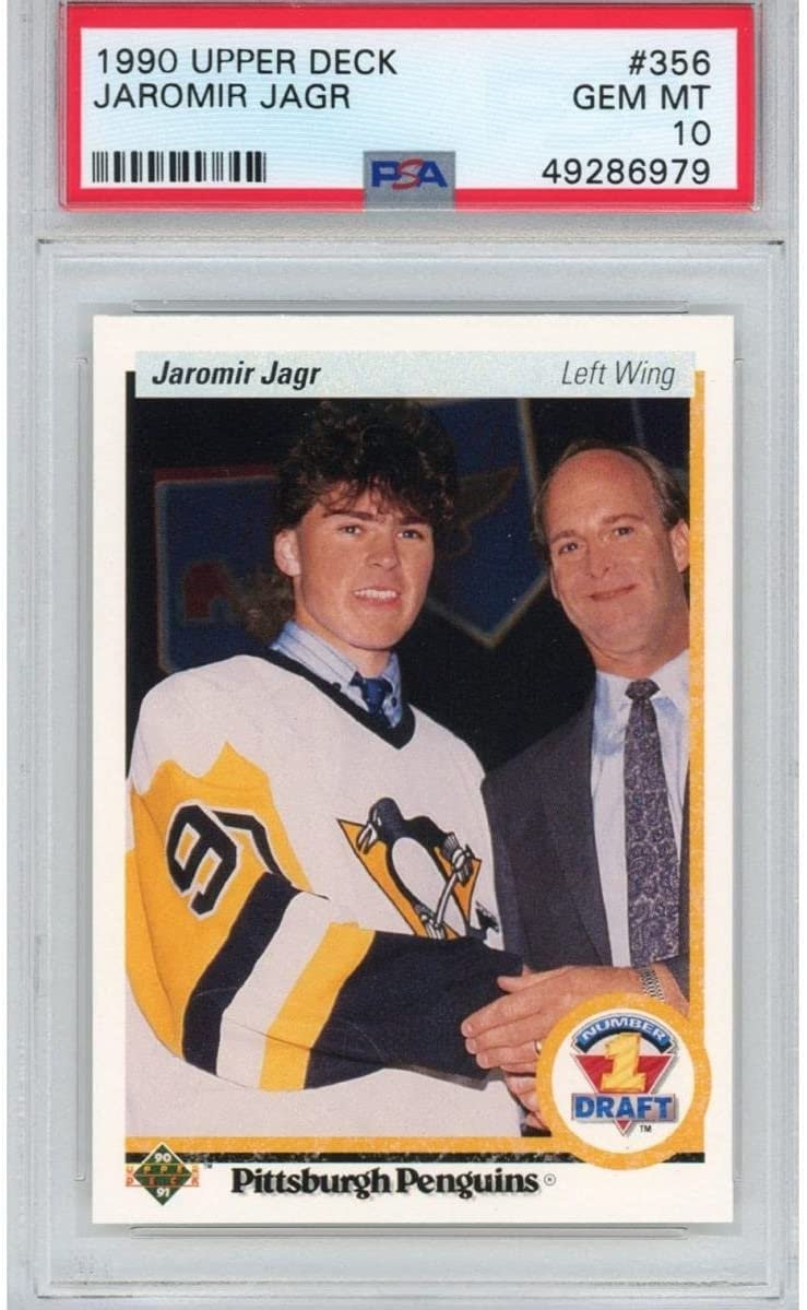 Graded 1990-91 Upper Deck UD Jaromir Jagr #356 Rookie RC Card PSA 10 Gem