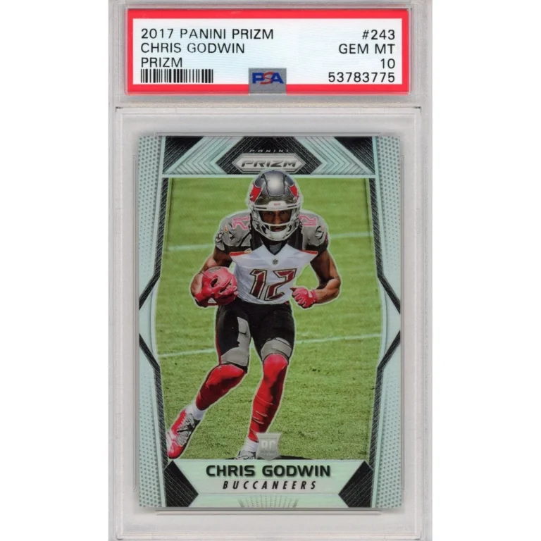 Graded 2017 Panini Prizm Chris Godwin #243 Silver Rookie RC Card PSA 10