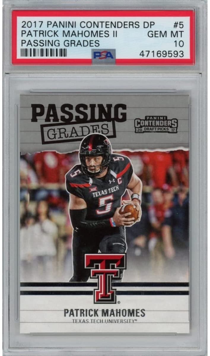 Graded 2017 Contenders Draft Picks DP Patrick Mahomes II #5 Passing Grade