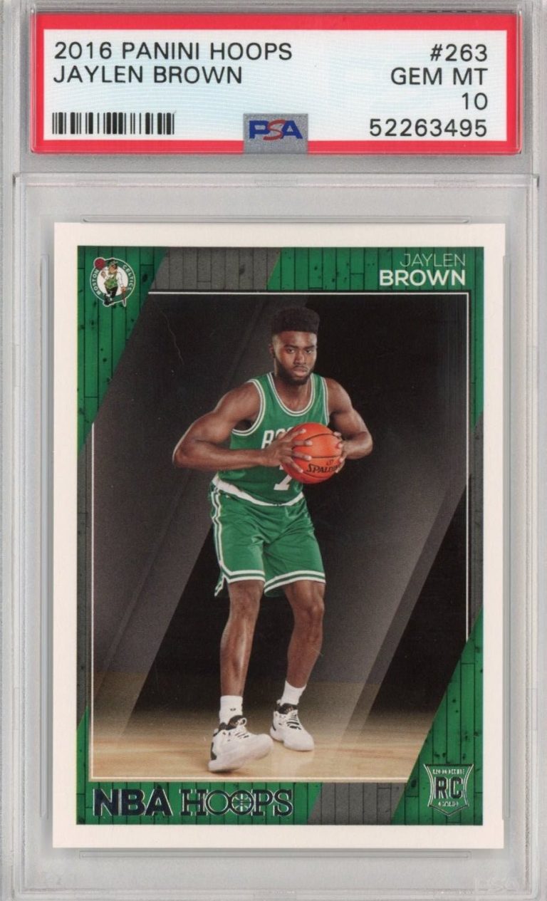 Graded 2016-17 Panini Hoops Jaylen Brown #263 Rookie RC Card PSA 10