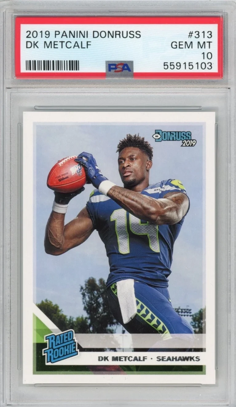 Graded 2019 Panini Donruss DK D.K. Metcalf #313 Rookie RC Card PSA 10