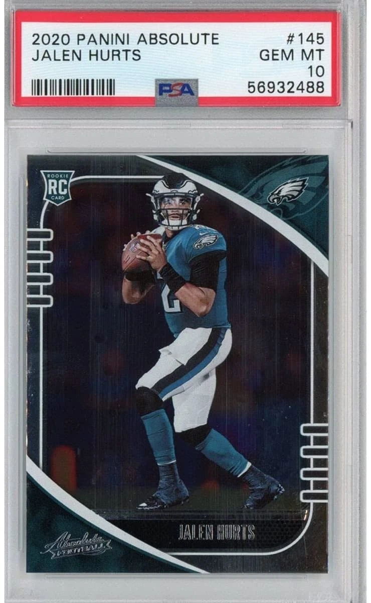 Graded 2020 Panini Absolute JALEN HURTS #145 Rookie RC Card PSA 10 Gem Mint