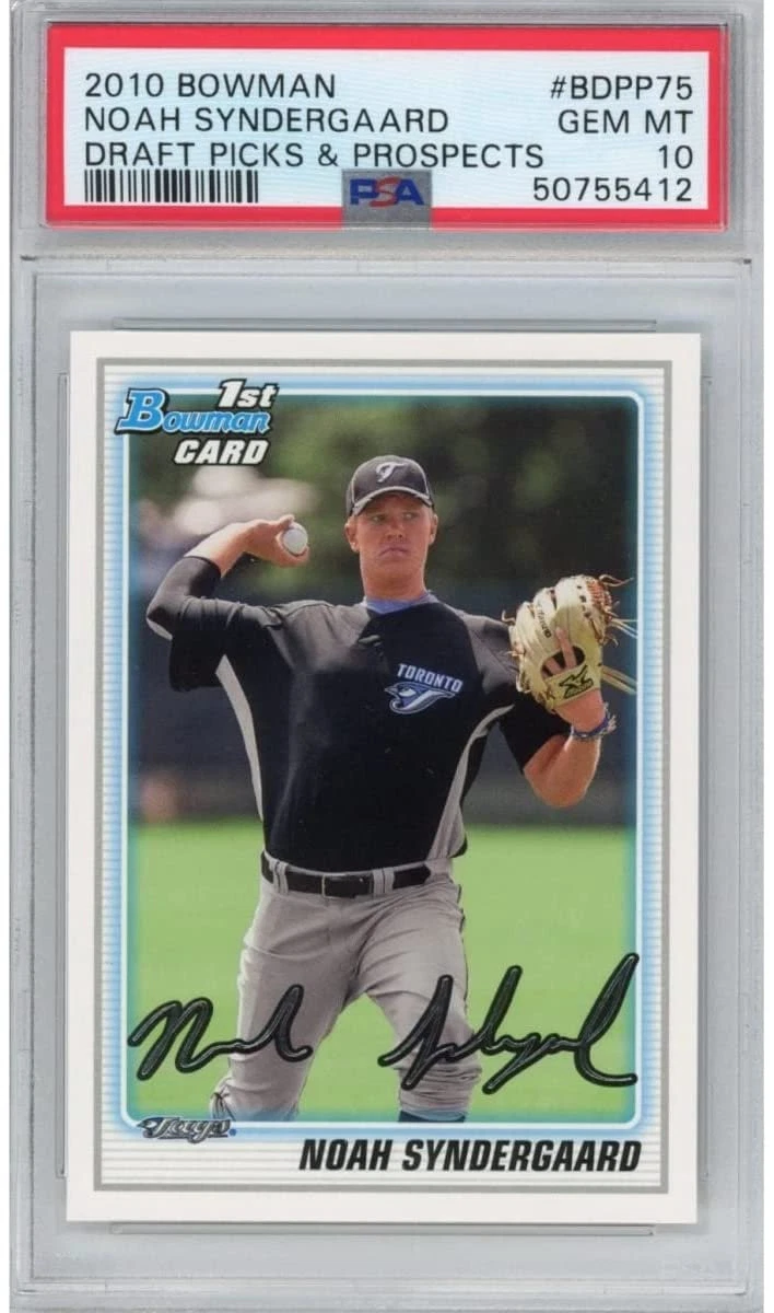 Graded 2010 Bowman Draft Picks NOAH SYNDERGAARD #BDPP75 Rookie Card PSA 10