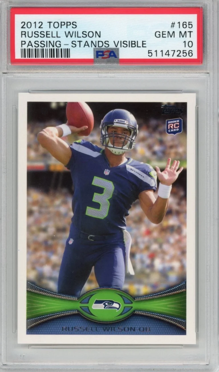 Graded 2012 Topps Russell Wilson #165 Passing Stands Visible RC Card PSA 10
