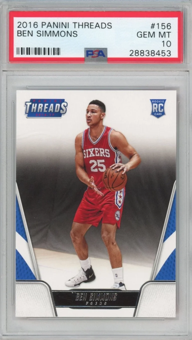 Graded 2016-17 Panini Threads Ben Simmons #156 Rookie Card PSA 10