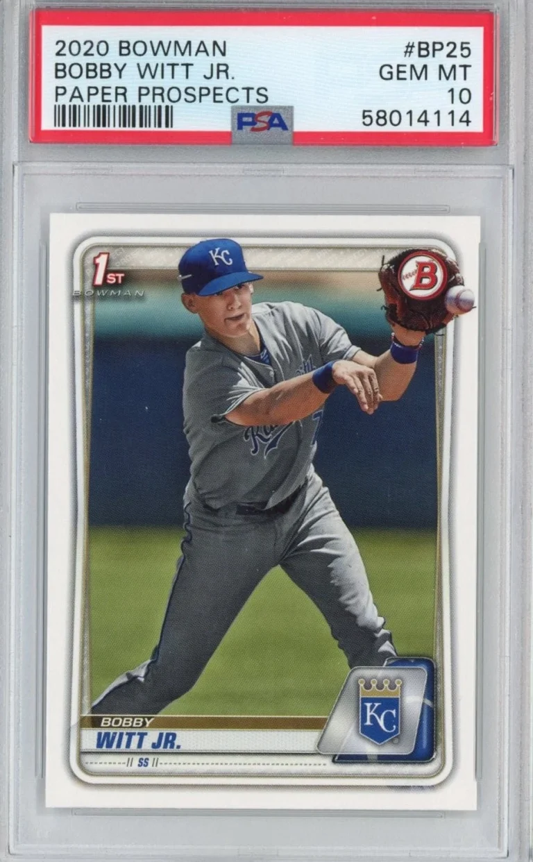 Graded 2020 Bowman Paper Prospects Bobby Witt Jr. #BP25 Rookie Card PSA 10