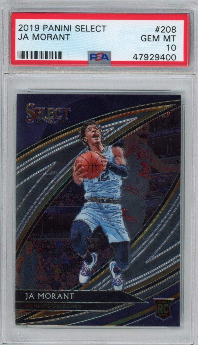 Graded 2019-20 Panini Select Ja Morant #208 Courtside Rookie Card PSA 10