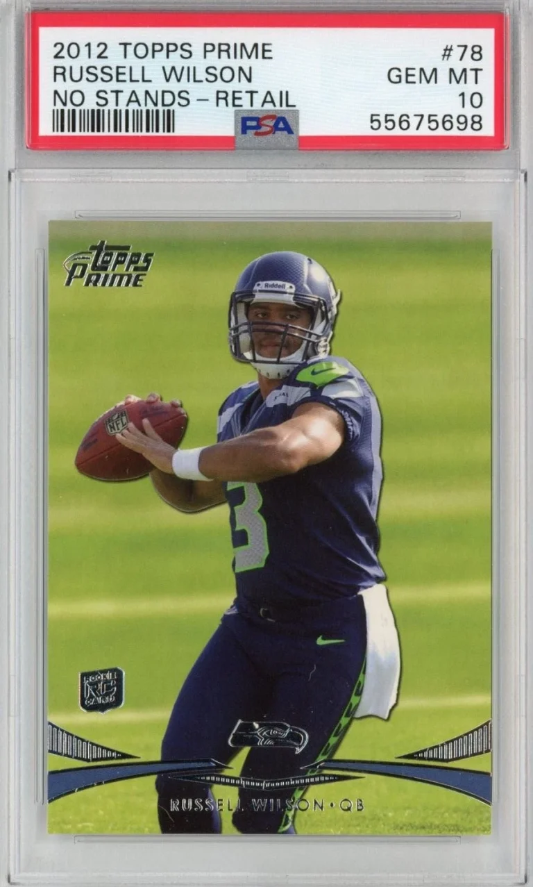 Graded 2012 Topps Prime Russell Wilson #78 No Stand Retail RC Card PSA 10