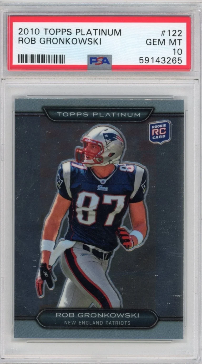 Graded 2010 Topps Platinum Rob Gronkowski #122 Rookie RC Card PSA 10