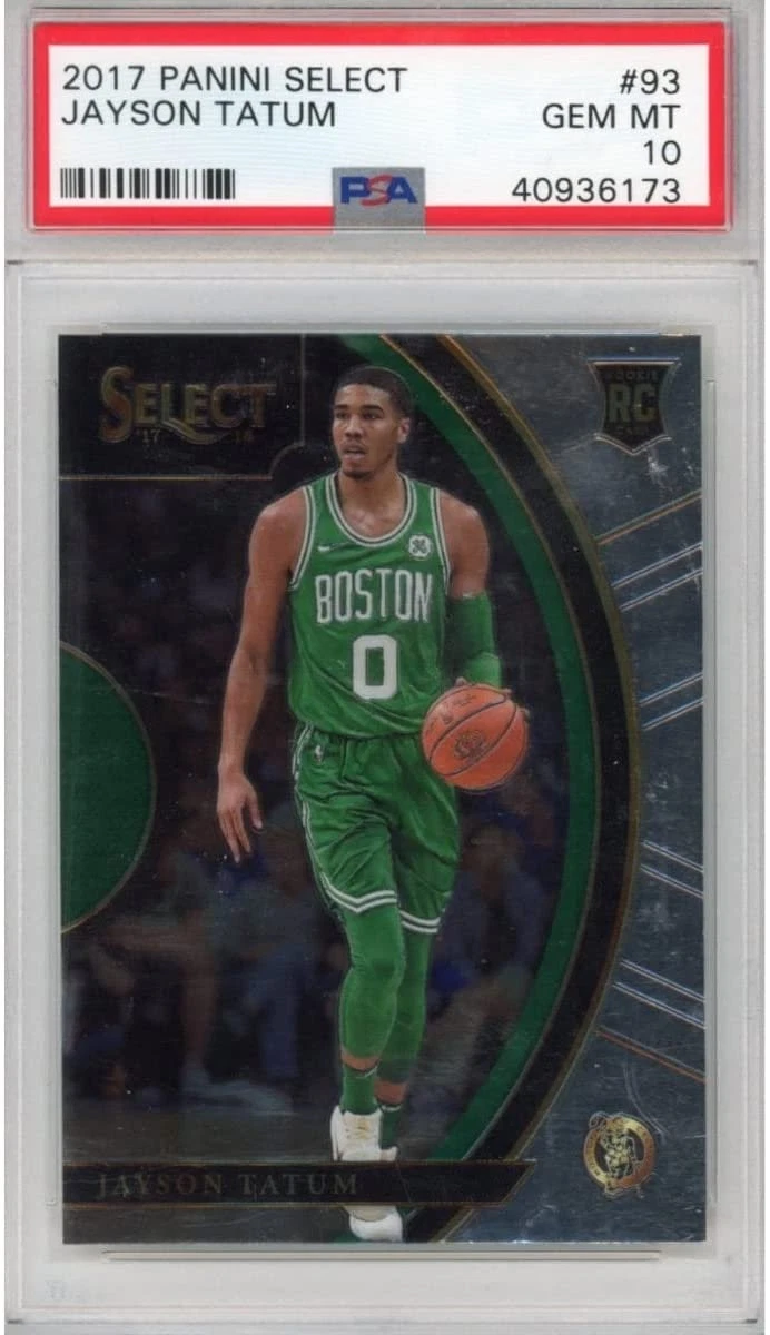 Graded 2017-18 Panini Select JAYSON TATUM #93 Rookie RC Card PSA 10