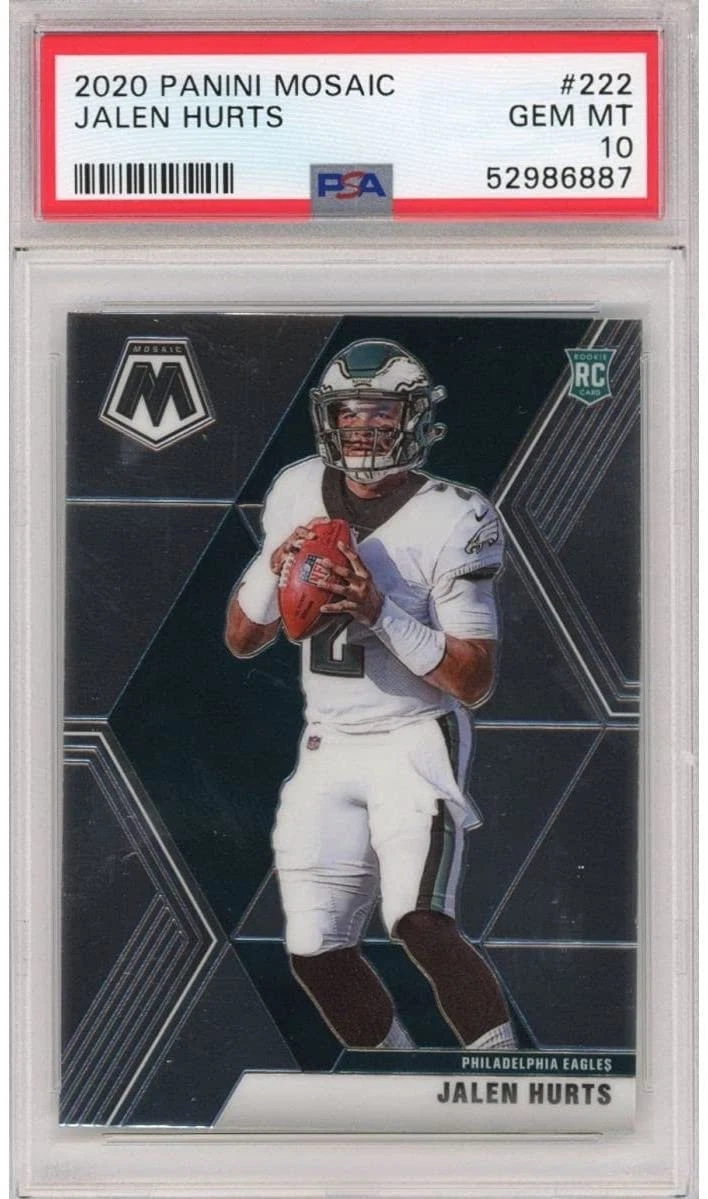 Graded 2020 Panini Mosaic JALEN HURTS #222 Rookie RC Card PSA 10 Gem Mint
