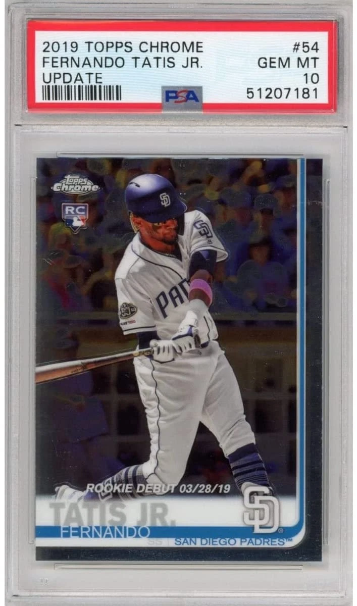 Graded 2019 Topps Chrome Update FERNANDO TATIS JR. #54 Rookie Card PSA 10