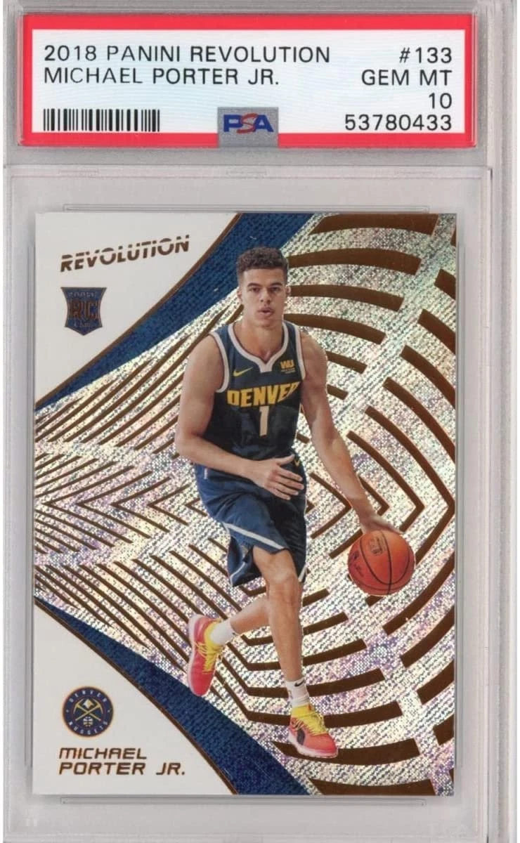 Graded 2018-19 Panini Revolution MICHAEL PORTER JR #133 Rookie Card PSA 10