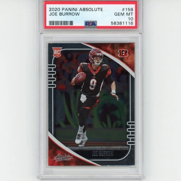 Graded 2020 Panini Absolute JOE BURROW #158 Rookie Card PSA 10 Gem Mint