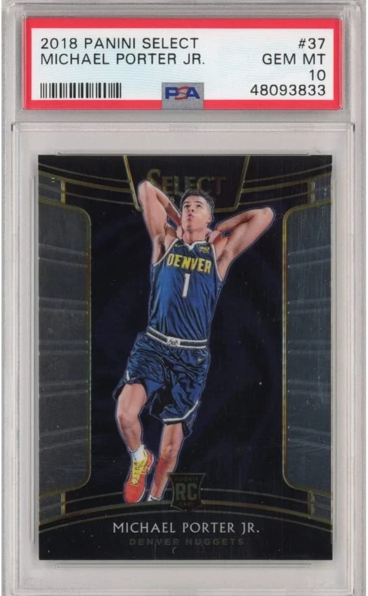 Graded 2018-19 Panini Select MICHAEL PORTER JR #37 Rookie Card PSA 10 Mint