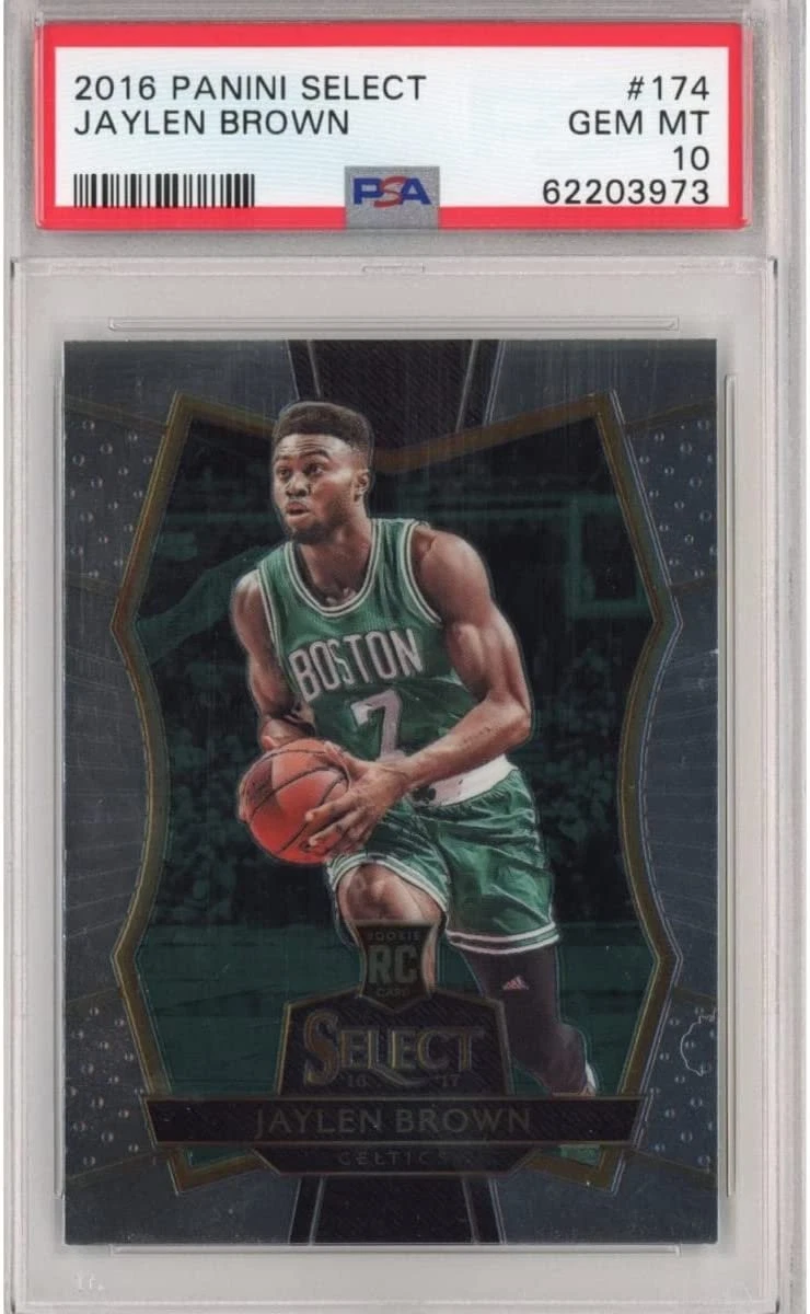 Graded 2016-17 Panini Select JAYLEN BROWN #174 Premier Rookie Card PSA 10