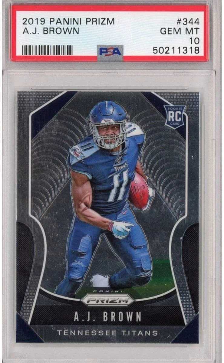 Graded 2019 Panini Prizm AJ A.J. BROWN #344 Rookie RC Card PSA 10 Mint