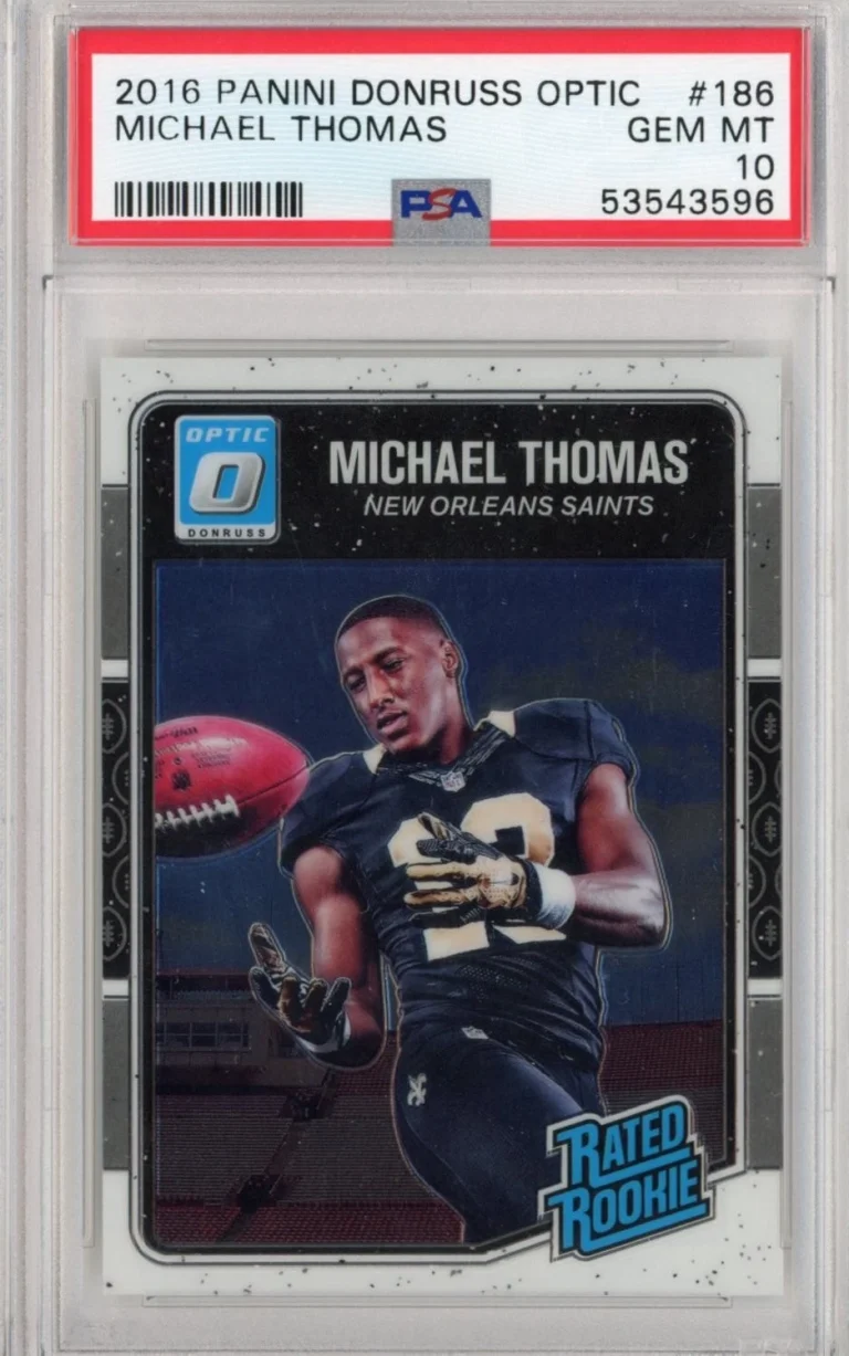 Graded 2016 Panini Donruss Optic Michael Thomas #186 Rookie Card PSA 10