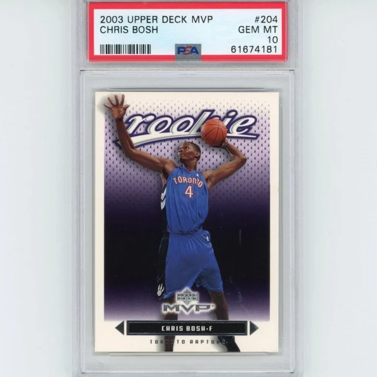 Graded 2003-04 Upper Deck UD MVP Chris Bosh #204 Rookie Card PSA 10