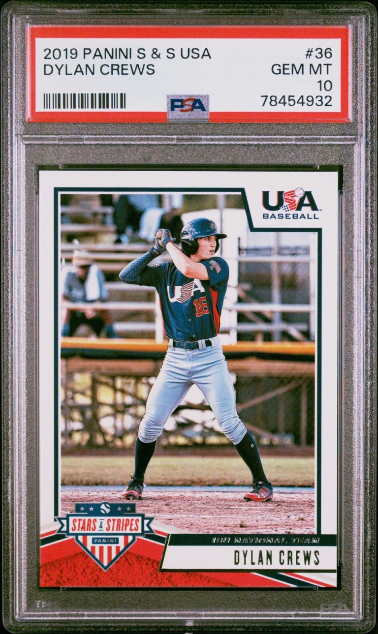 Graded 2019 Panini Stars & Stripes USA Dylan Crews #36 RC Card PSA 10