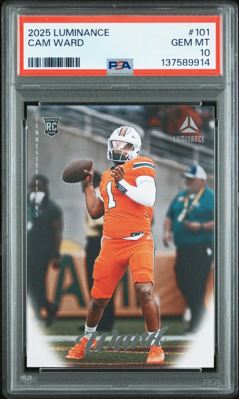 Graded 2025 Panini Luminance Cam Ward #101 Rookie RC Card PSA 10 Mint