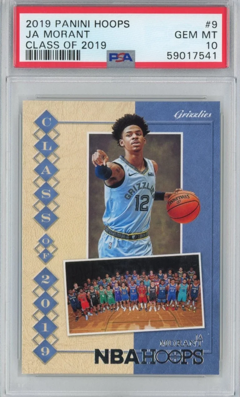 Graded 2019-20 Panini Hoops Ja Morant #9 Class Of 2019 Rookie Card PSA 10