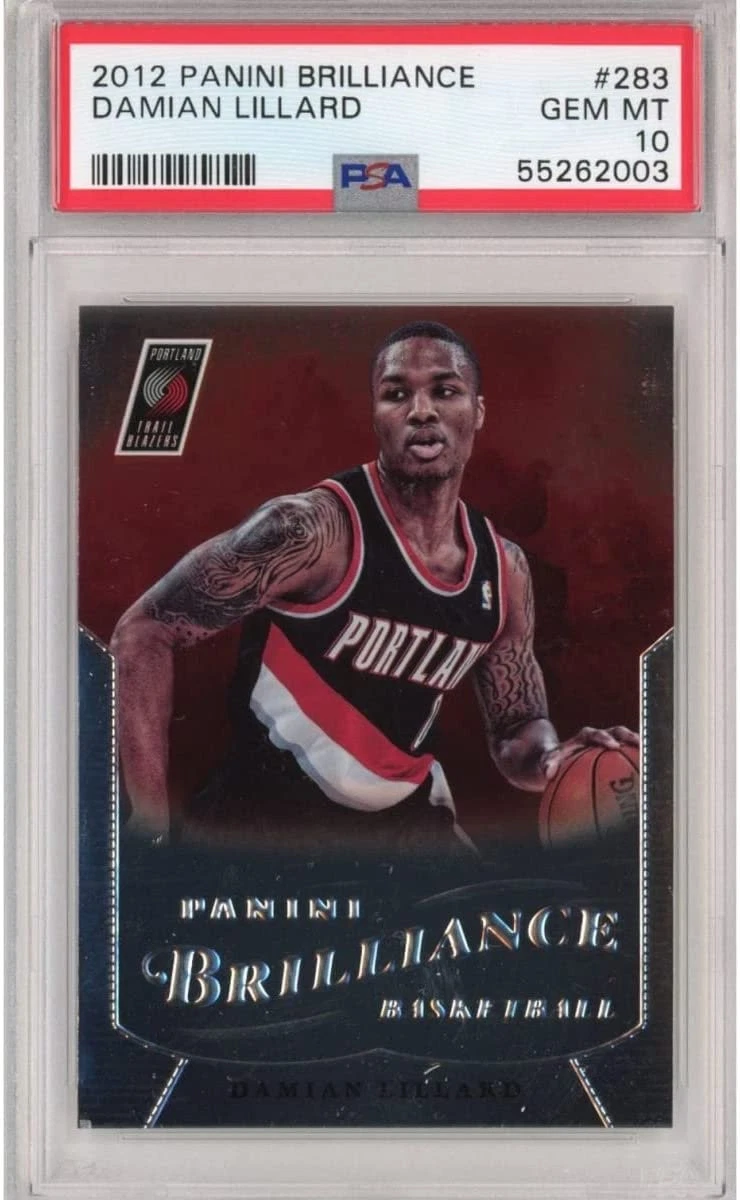 Graded 2012-13 Panini Brilliance DAMIAN LILLARD #283 Rookie Card PSA 10
