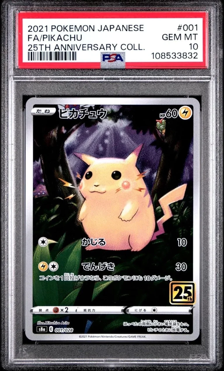 Graded 2021 Pokemon JP 25th Anniversary Collection #001 FA/Pikachu PSA 10