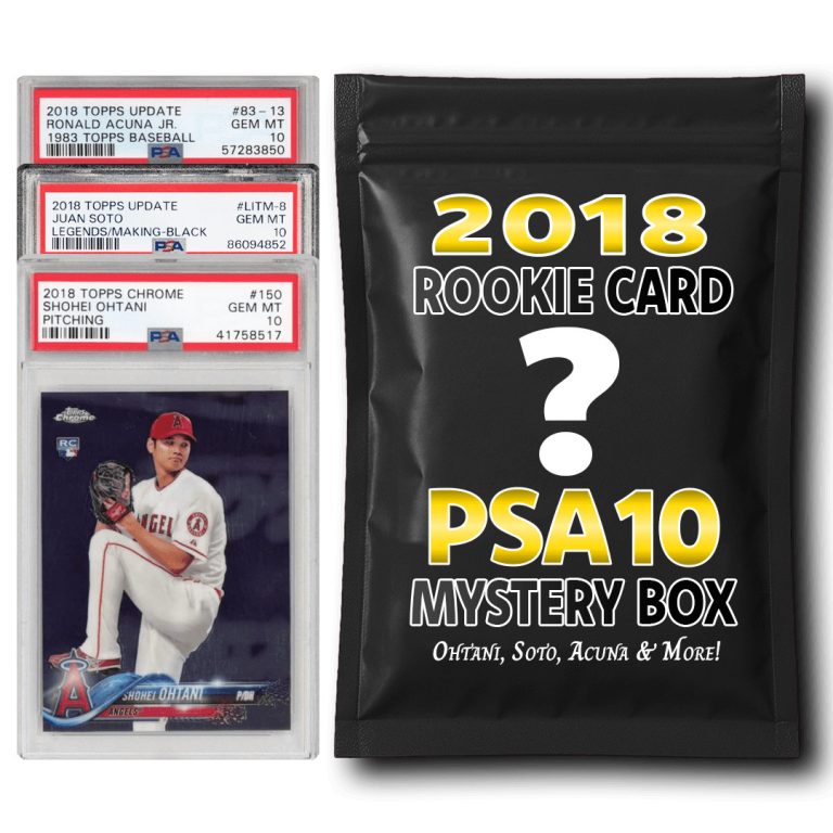 PSA 10 Graded 2018 MLB Rookie Card Mystery Box (Ohtani, Soto, Acuna & M