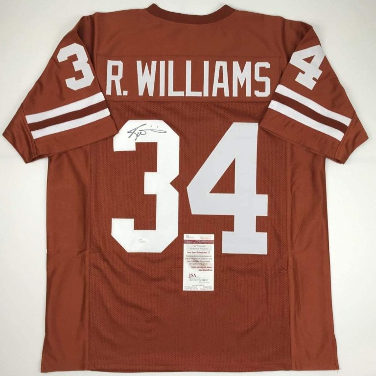 Autographed/Signed Ricky Williams Texas Orange College Jersey JSA COA