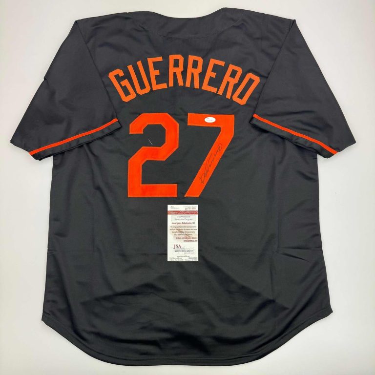 Autographed/Signed Vladimir Guerrero Baltimore Black Jersey JSA COA