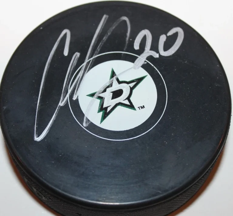 CODY EAKIN SIGNED DALLAS STARS HOCKEY PUCK W/CASE COA
