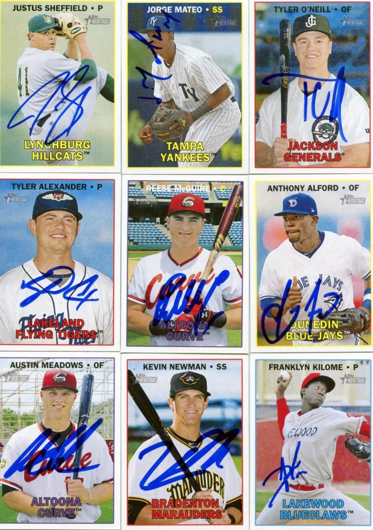 AUSTIN MEADOWS SIGNED 2016 TOPPS HERITAGE MINORS PROSPECT ROOKIE CARD AUTO