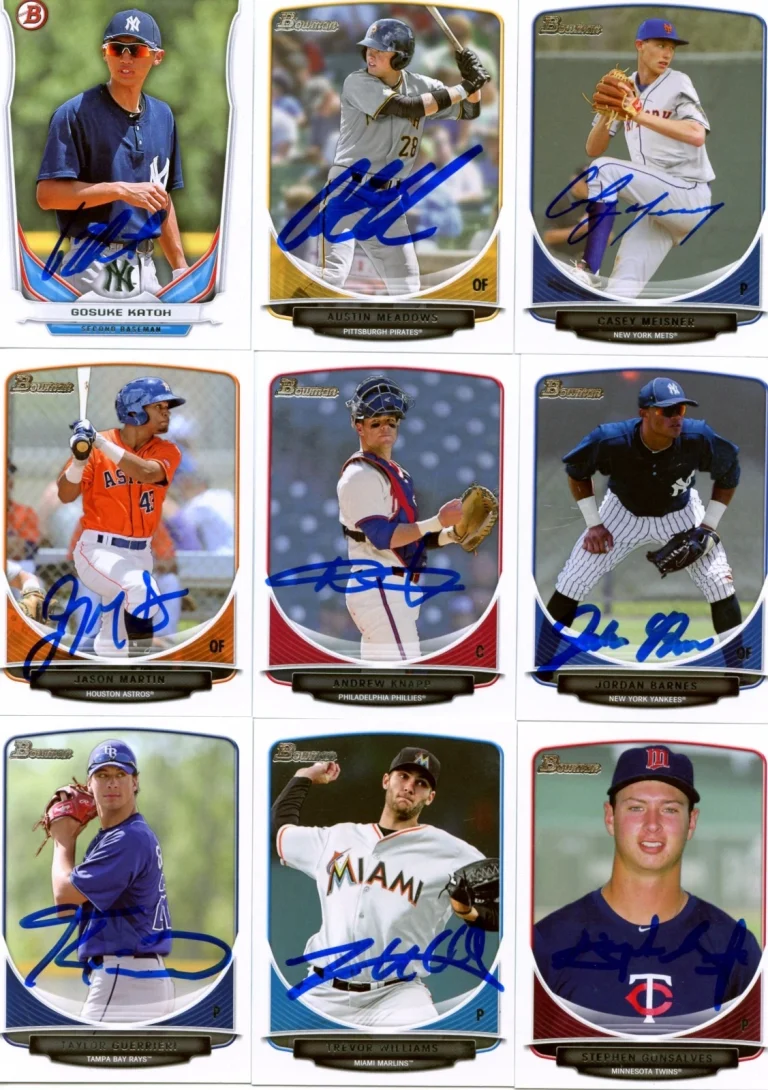 AUSTIN MEADOWS SIGNED 2013 BOWMAN DRAFT PROSPECT ROOKIE CARD AUTO