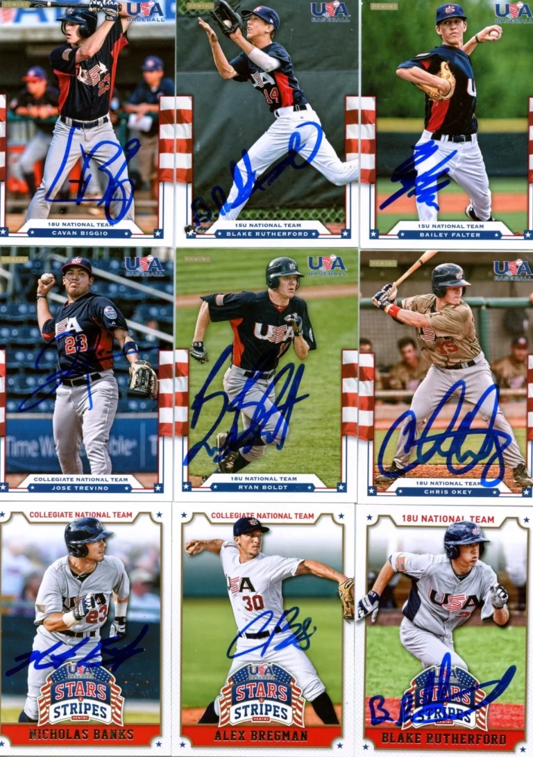 BLAKE RUTHERFORD SIGNED 2015 PANINI USA BASEBALL STARS STRIPES ROOKIE CARD AUTO