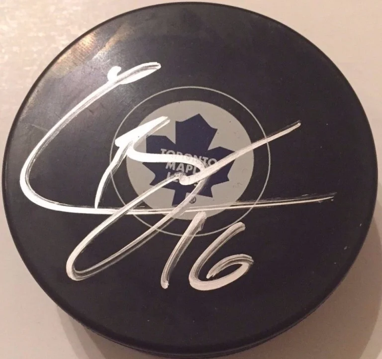 CONNOR BROWN SIGNED TORONTO MAPLE LEAFS PUCK W/CASE COA