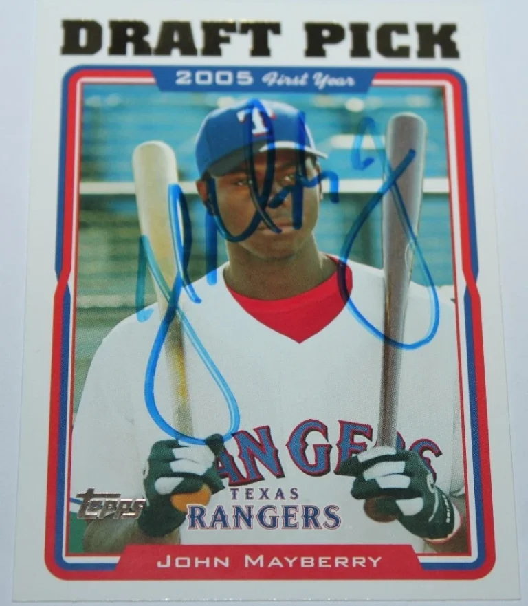 John Mayberry signed 2005 Topps Rookie card auto