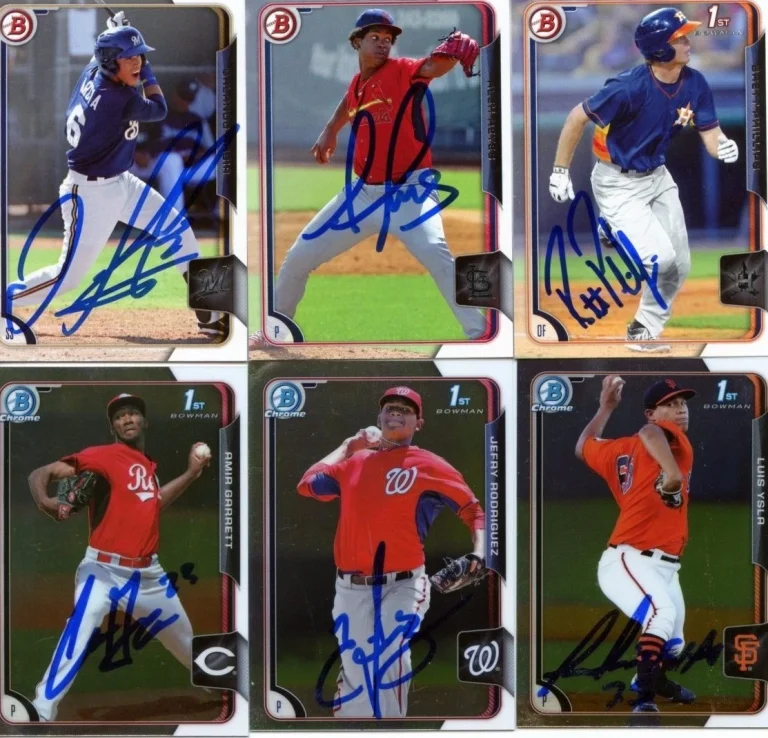 BRETT PHILLIPS SIGNED 2015 BOWMAN PROSPECT ROOKIE CARD AUTO