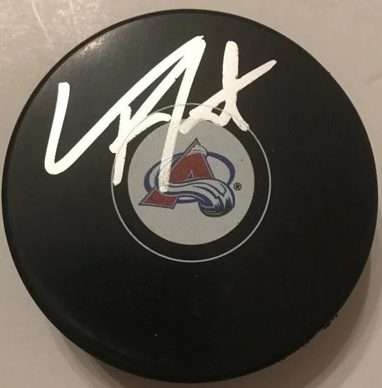 TYLER JOST SIGNED COLORADO AVALANCHE PUCK W/CASE COA